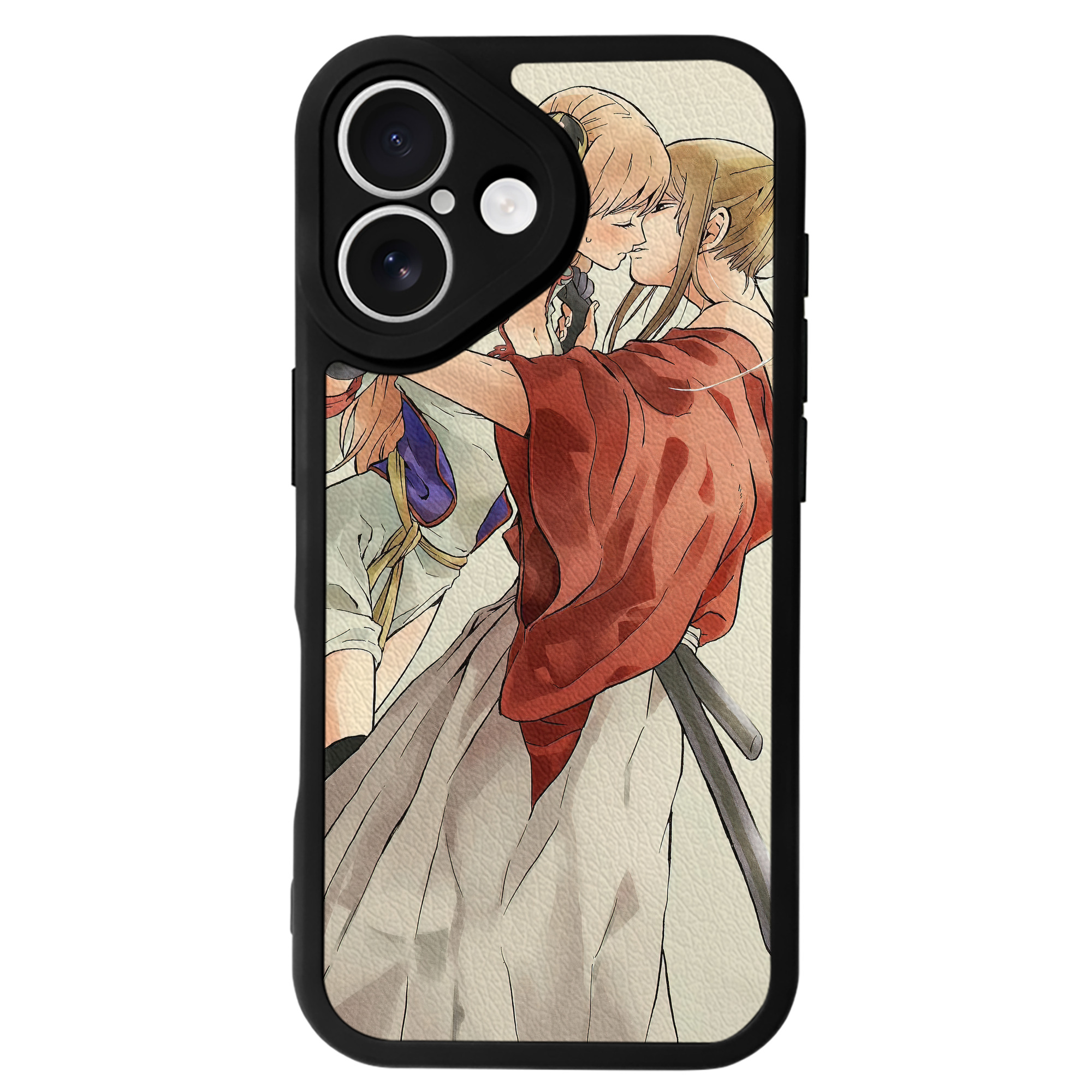 （画像用） ぎんたま 坂田銀時（さかたぎんとき） 神楽 志村新八（しむら しんぱち） GINTAMA Sakata Gintoki Kagura Shimura Shinpachi 【iPhone 16シリーズ対応】シリコンスマホケース（レザー調） 材質：シリコン